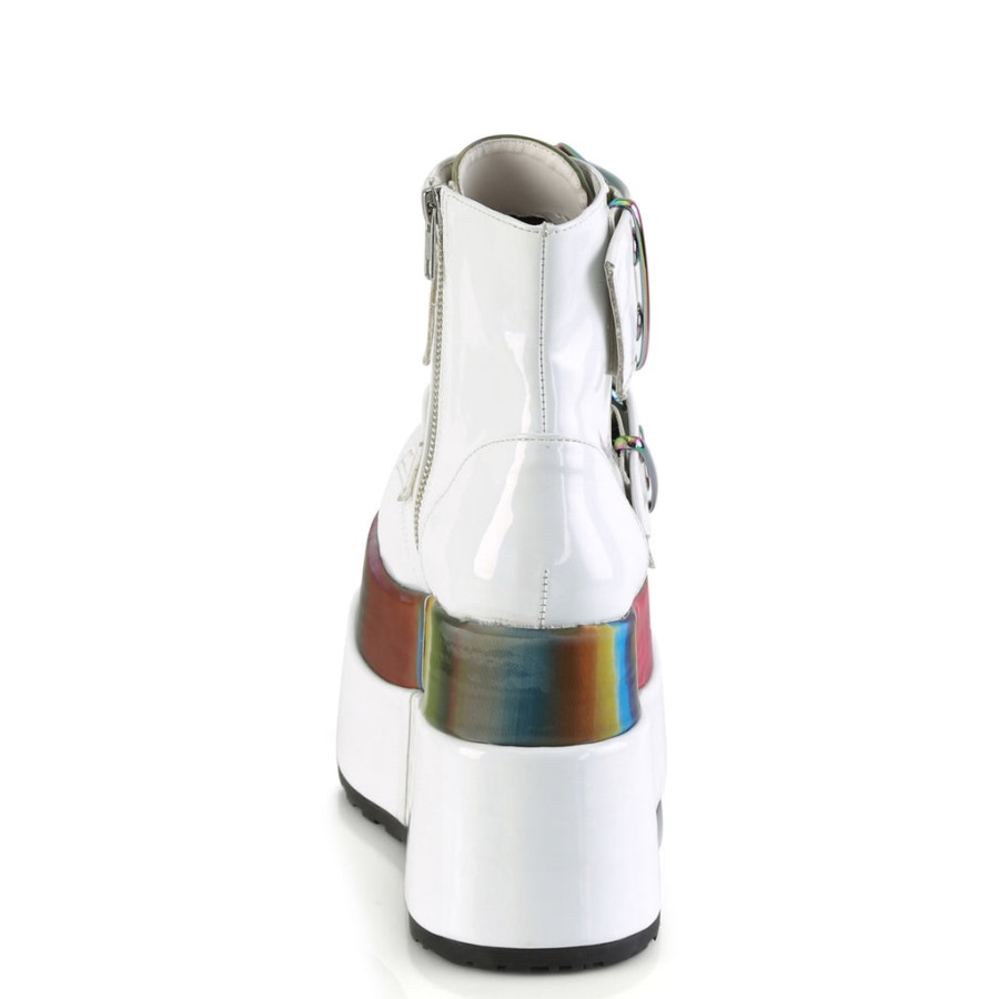 Bear-104 ホワイト パテント レインボー リフレクティブ デモニア ジャパン