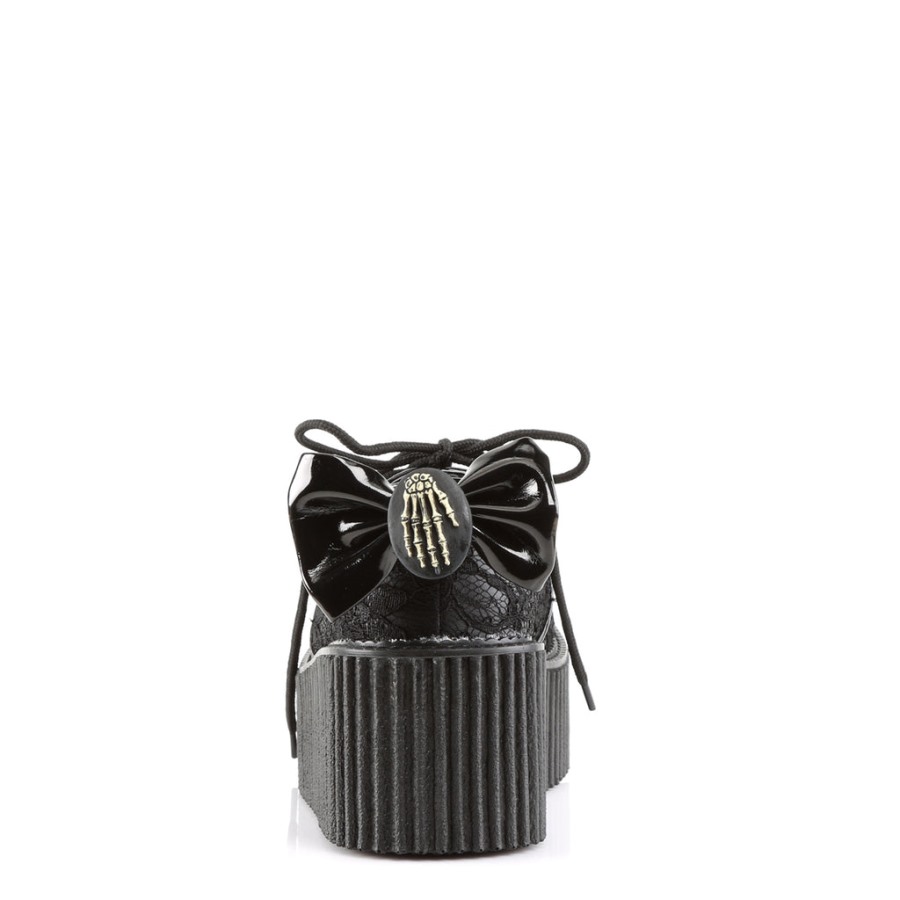 クリーパー-212 デモニア ジャパン ブラック ヴィーガン レザーレース