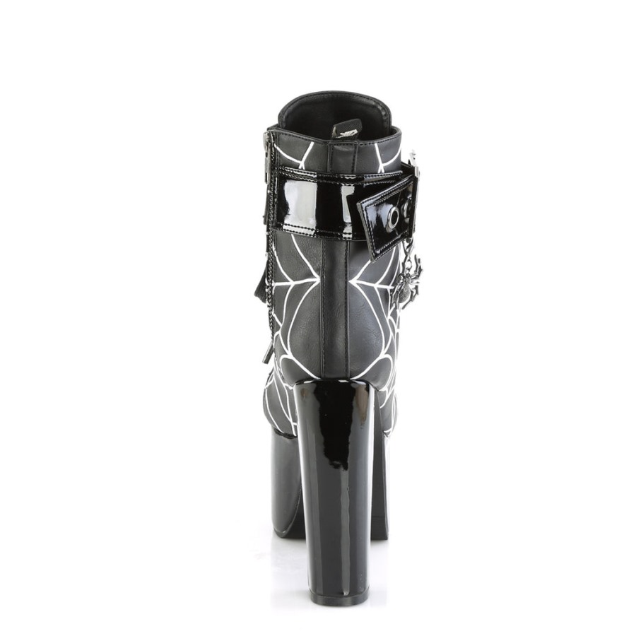 デモニア ジャパン ブラック パテント-u V ネオン ピンク Slacker-156