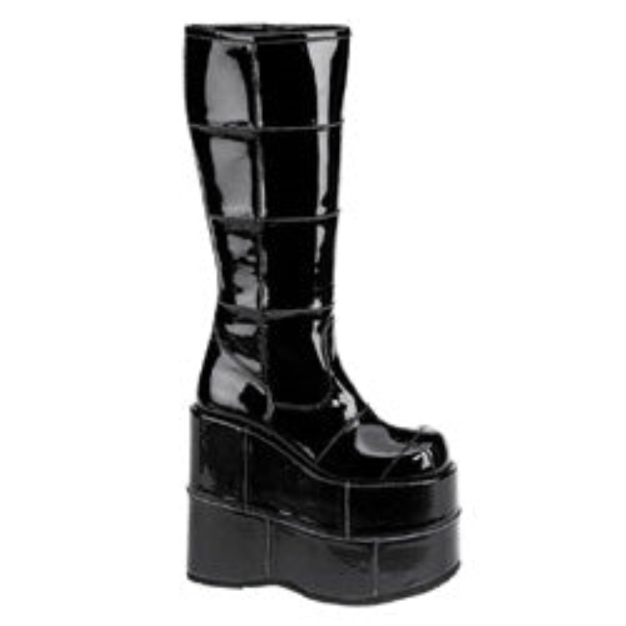 デモニア ジャパン ブラック ビーガン レザー キャメル-280