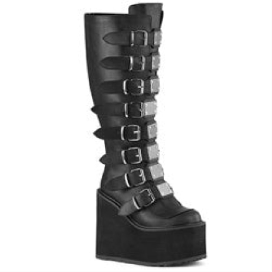 デモニア ジャパン ブラック ヴィーガン レザー スウィング 815WC