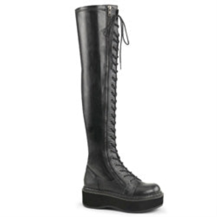 Emily-375 デモニア ジャパン ブラック Str ビーガン レザー