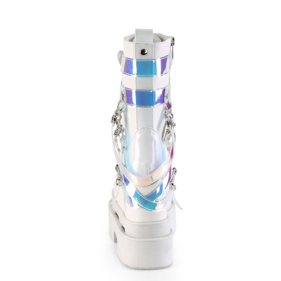 エターナル-115 ホワイト ビーガンレザー-パテント デモニア ジャパン