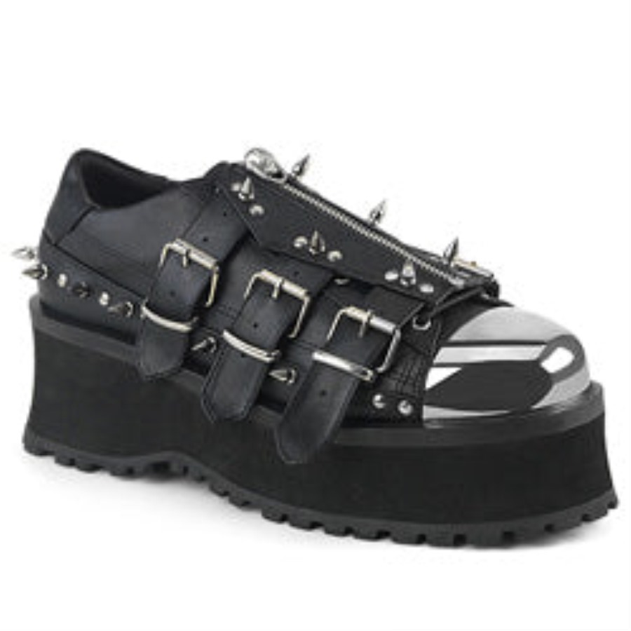 Gravedigger-03 ブラック ビーガン レザー デモニア ジャパン