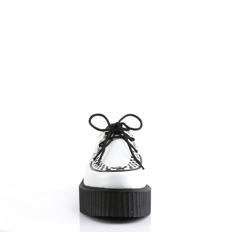 V-creeper-502 ホワイト ビーガンレザー デモニアジャパン