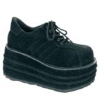 Demonia Japan Black Vegan Suede Tempo-08
