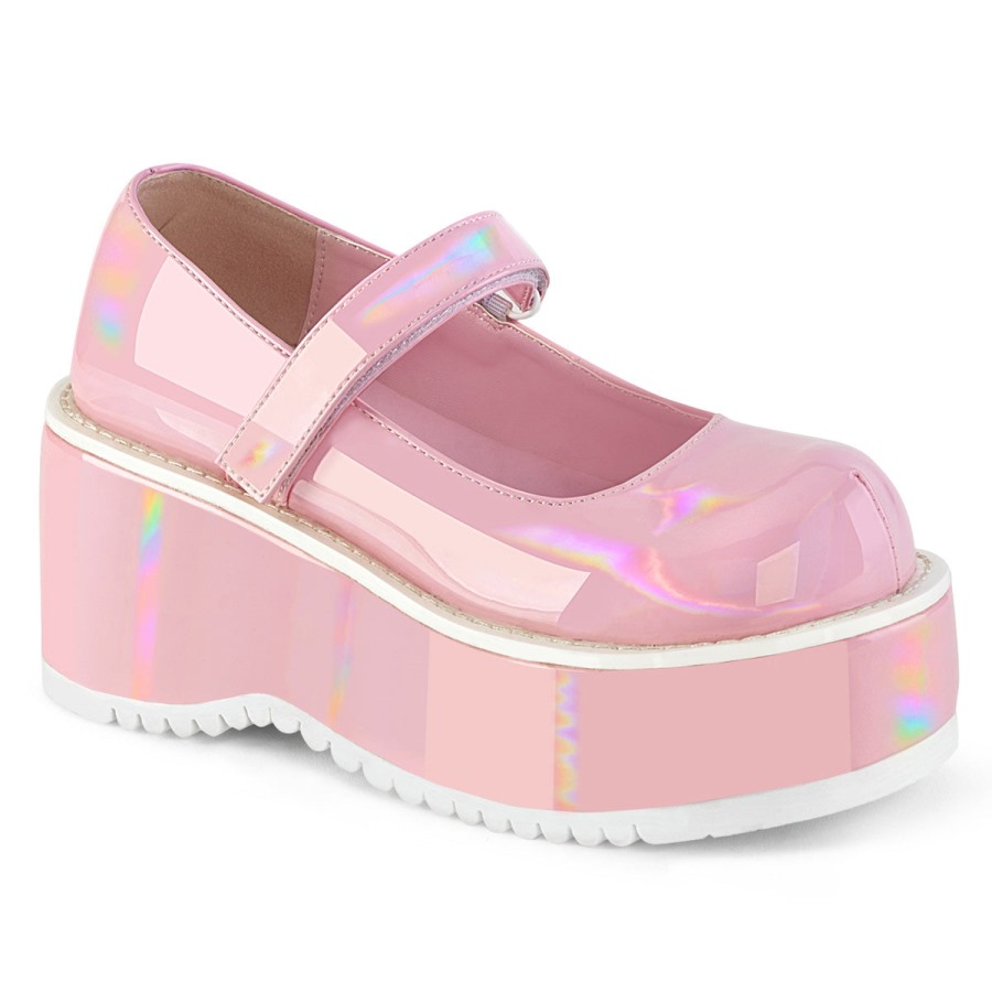 dollie_01_e38387e383a2e3838be382a2e382b8e383a3e38391e383b3_e38399e38393e383bce38394e383b3e382af_e3839be383ade38391e38386e383.jpg Dollie-01 デモニアジャパン ベビーピンク ホロパテント - Image 1