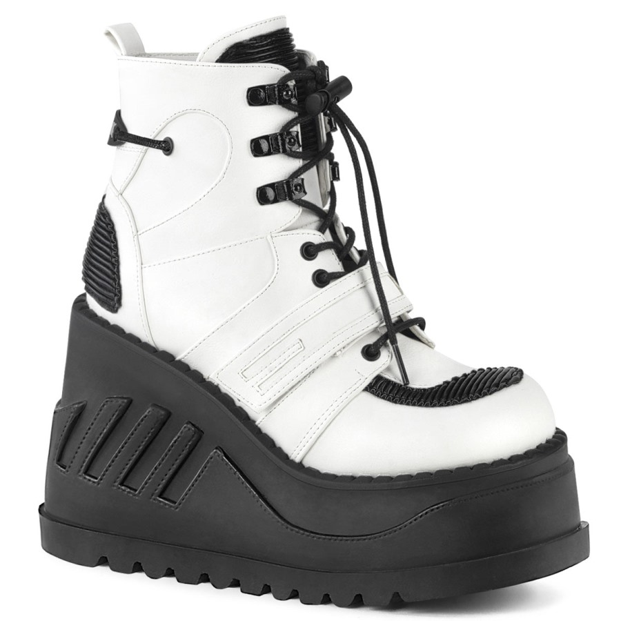 stomp_13_e3839be383afe382a4e38388_e383b4e382a3e383bce382ace383b3_e383ace382b6e383bc_e38387e383a2e3838be382a2_e382b8e383a3e38.jpg Stomp-13 ホワイト ヴィーガン レザー デモニア ジャパン - Image 1